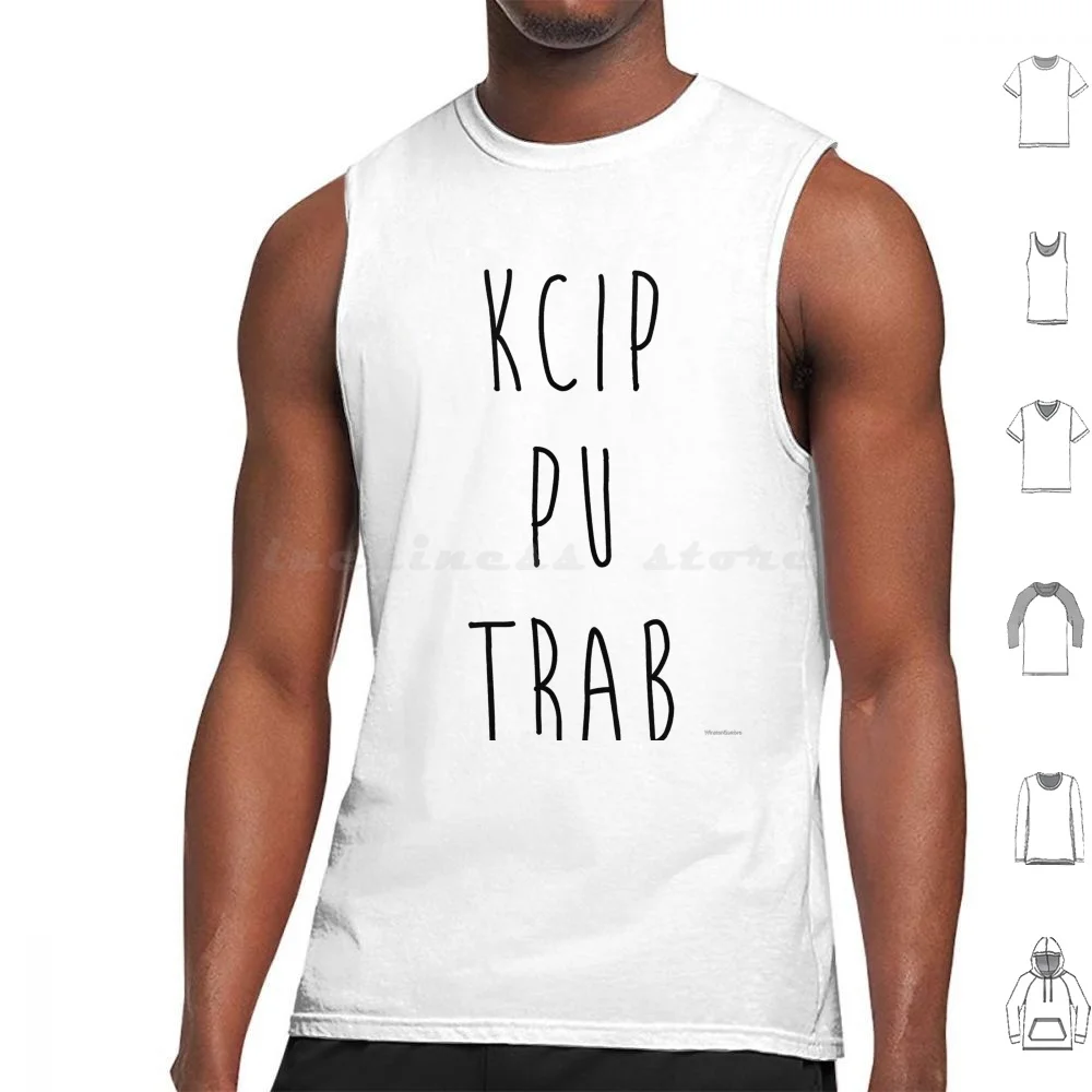 Kcip Pu Trab ( Black ) Tank Tops Vest Sleeveless Pick Up Bart The Red Rum Soccer Bart Homer Milhouse Funny Meme