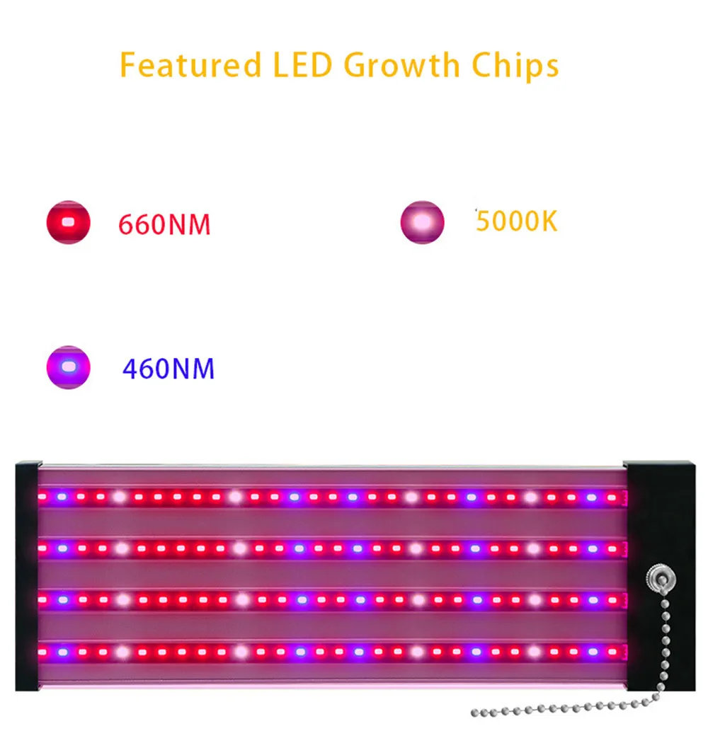 LED Grow Light 30-100cm 2/4 row Growth Lamp In parallel Full Spectrum Plant Grow Led Light For Indoor Grow Tent Hydroponics