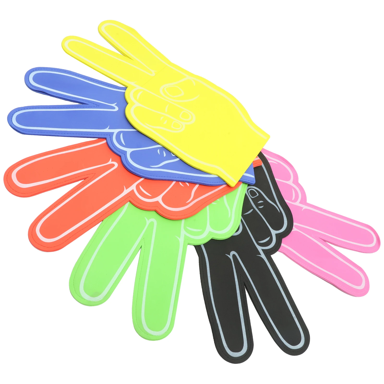 

6 Pcs Foam Hands Sports Party Favors Cheering Props Event Supplies Reusable Cheerleading Accessories Photo Props Team Souvenirs