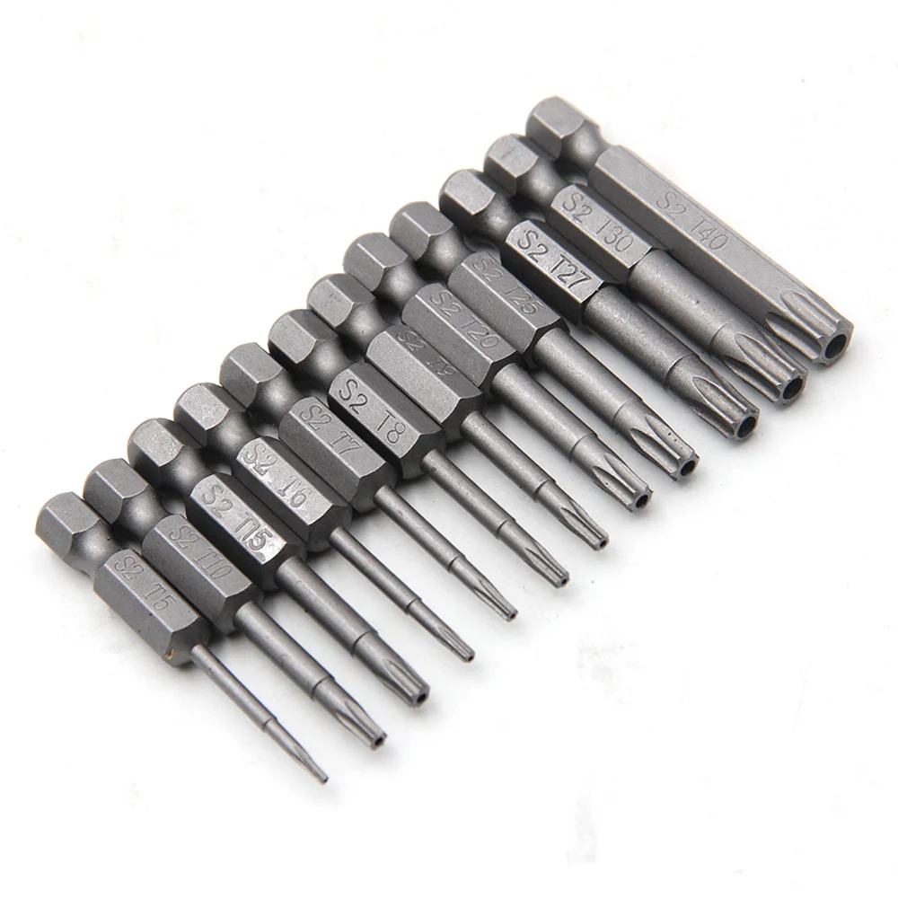 50-75-100mm Hollow Plum Blossom Extended S2 Screwdriver Set with Hexagonal Handle Screwdriver Bit Screwdriver Tool