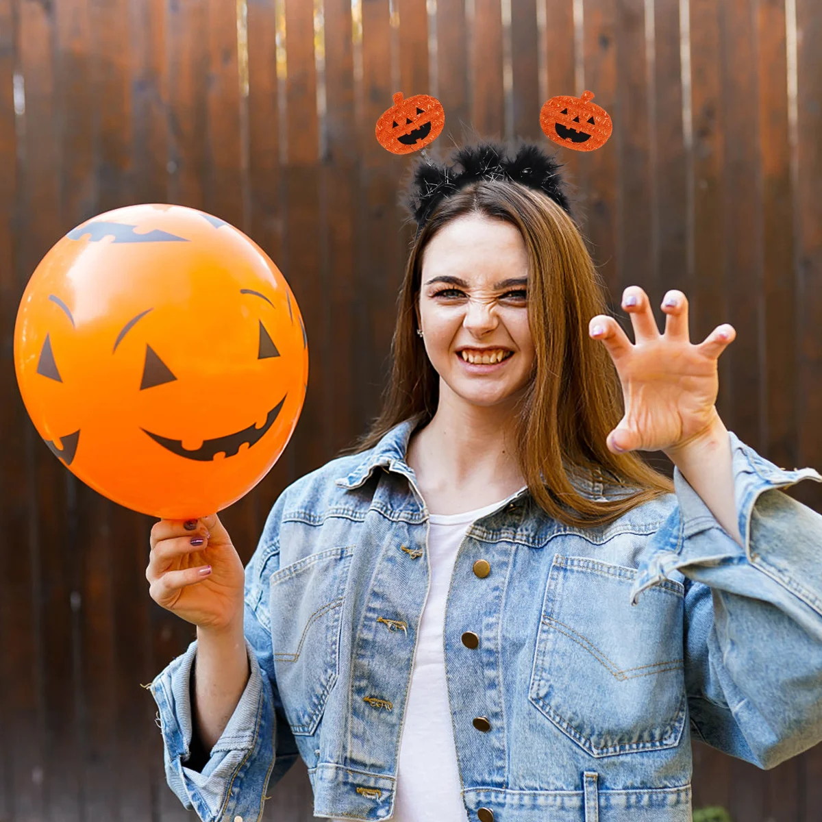 

Pumpkin Headpiece Halloween Prom Party Bar Show Supplies Headband Headwear Cosplay Headdress Aldult Costume Hair Clips