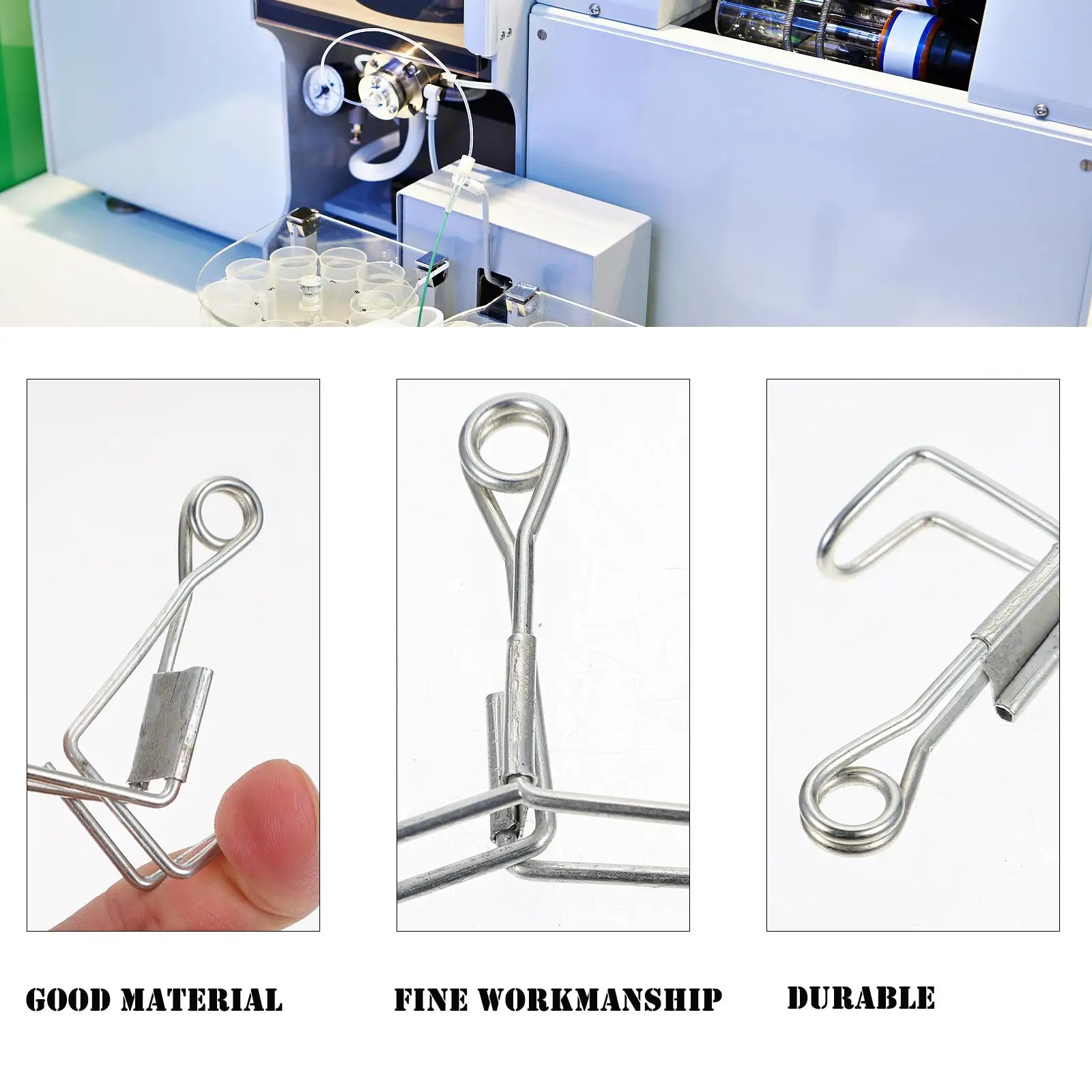 10 pcs Water Stop Clip for Control Hose Clamp Emulsion Tube Adjustable Carbon Steel Galvanized Lab Clamps Spring Metal