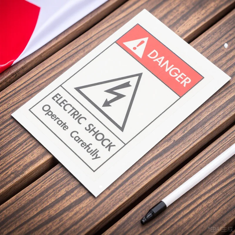 ملصقات تحذيرية للصدمات الكهربائية، تصميم متين، مفيد، موثوق، سهل، مريح، مادة عالية الجودة، ملصق للصدمات الكهربائية