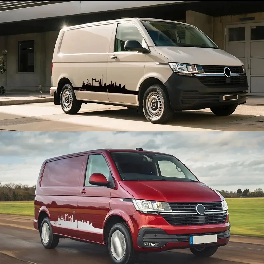 Car Sticker For Volkswagen VW Multivan Transporter T4 T5 BUS T6 30 Van Canper Skyline Hamburg Side Stripes Graphics Decor Decal - view 3