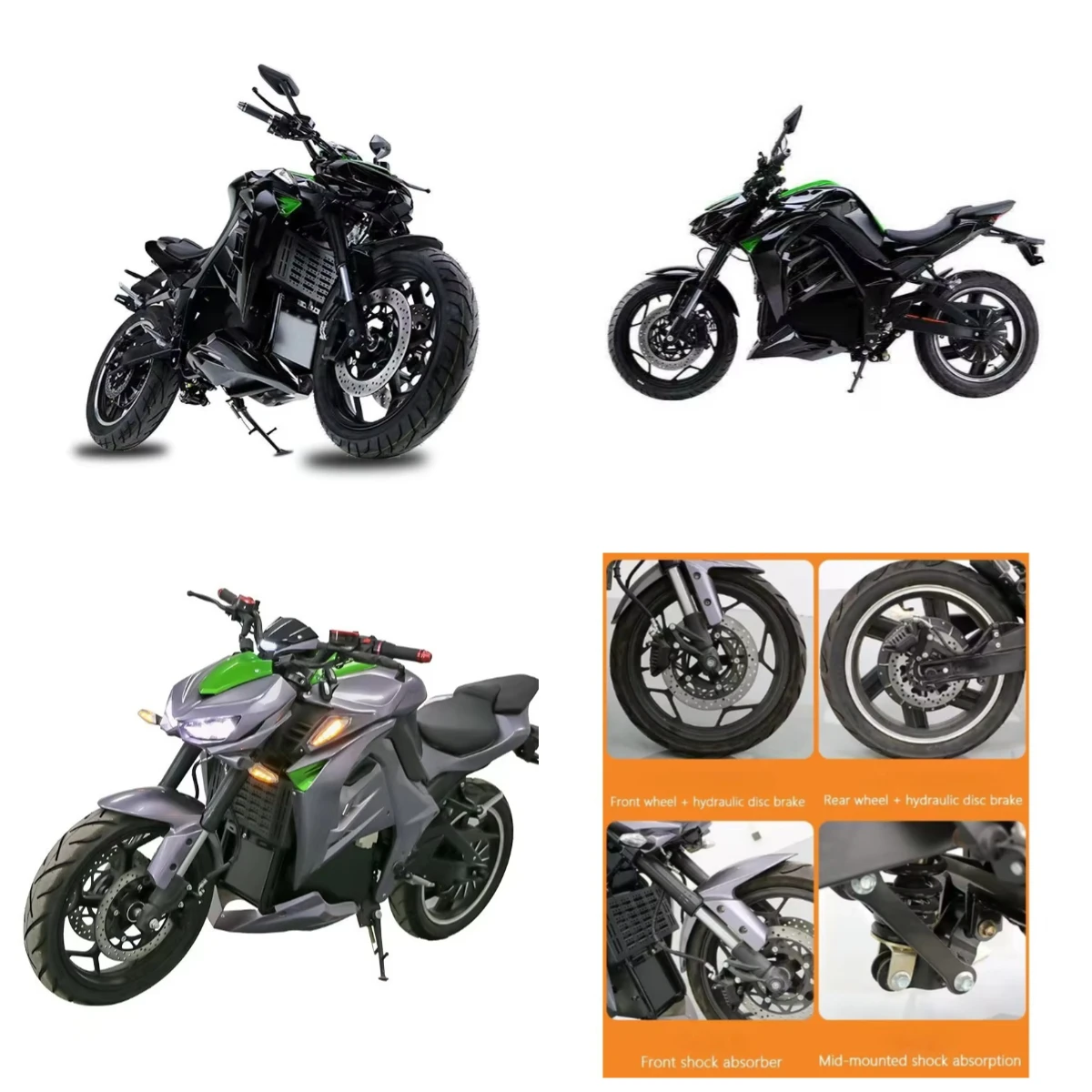 

Krono Wild Two-wheel Electric Motorcycle Customized 7000W Wheel Hub Motor 100A Lithium Battery Speed 140km/h 2000W/3000W/5000W/1