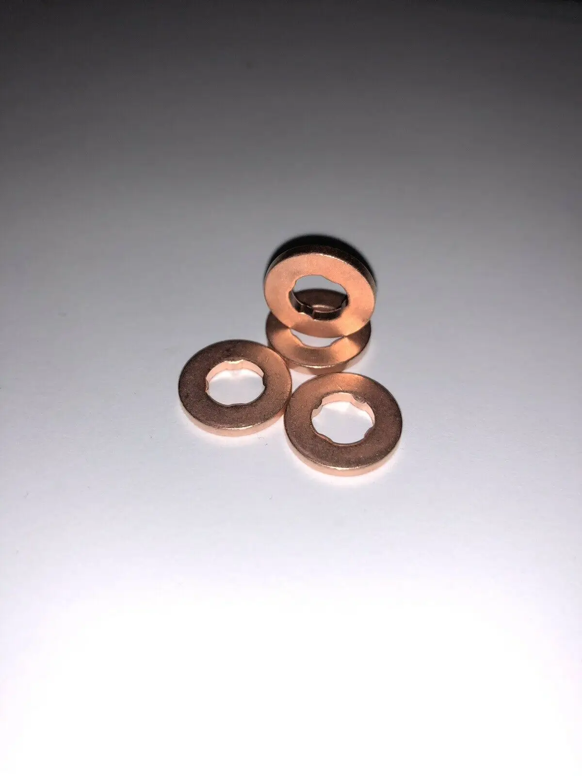 4pcs for Bosch Common Rail Diesel Injector Nozzle Copper Washer Seals Solid Flat Ring Gasket Rings Spacer Washers 15x7.3x3mm