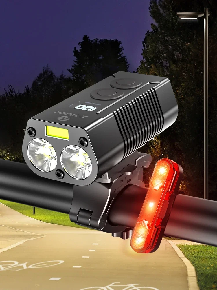 AliExpress X-TIGER X-Tiger Bike Light Headlight Bicycle Lamp With Power Bank Rechargeable LED 5200mAh MTB Bicycle Light