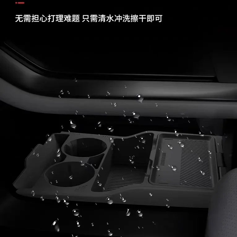Silicone Center Console Lower Storage Box Car Interior Partitioned Storage Organizer for BYD Titanium 3 / Denza B3 2025 2026 detail image 5