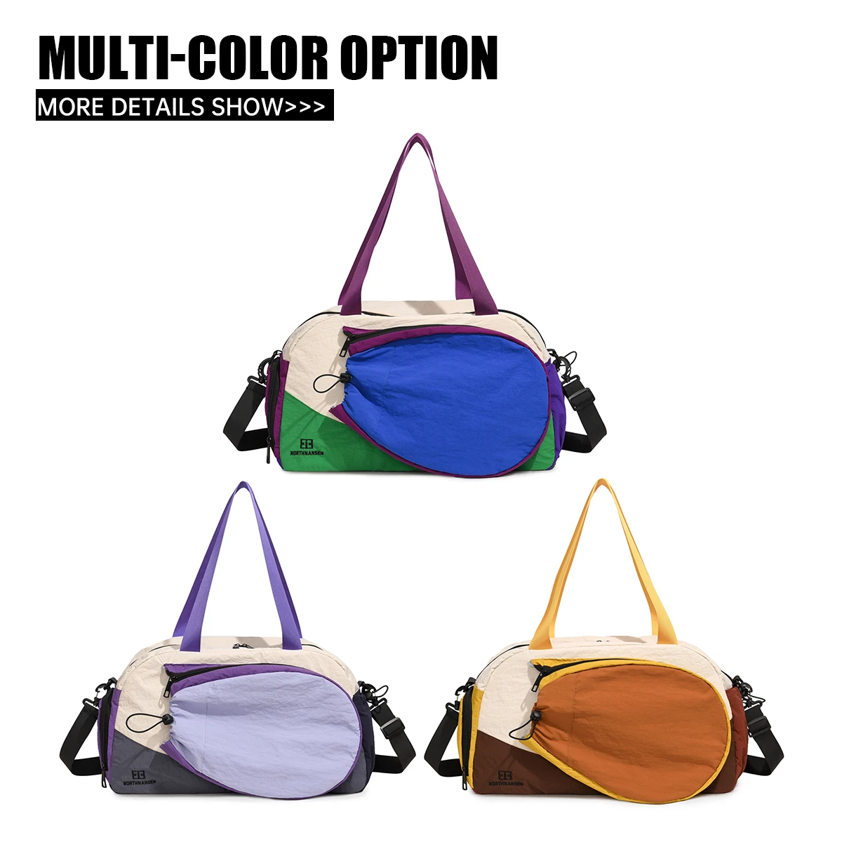 Grenzüberschreitende, wasserabweisende Badminton-Tasche mit großem Fassungsvermögen, Umhängetasche für Fitness, koreanische 3-in-1-Tennistasche, Reisetasche für Studenten – Detail 3