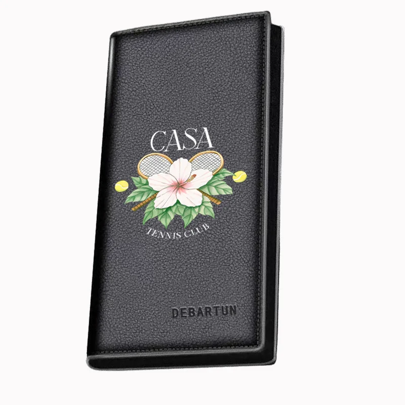 Flower tennis racket design Men's Long Wallets Business Stylish Printing Design Casual Use Christmas Valentine's Father's Day Gi