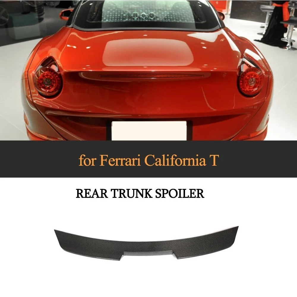 Carbon Fiber Rear Trunk Spoiler Boot Wing Lip Accessories For Ferrari California T Base Convertible 2-Door Coupe 2015-2018