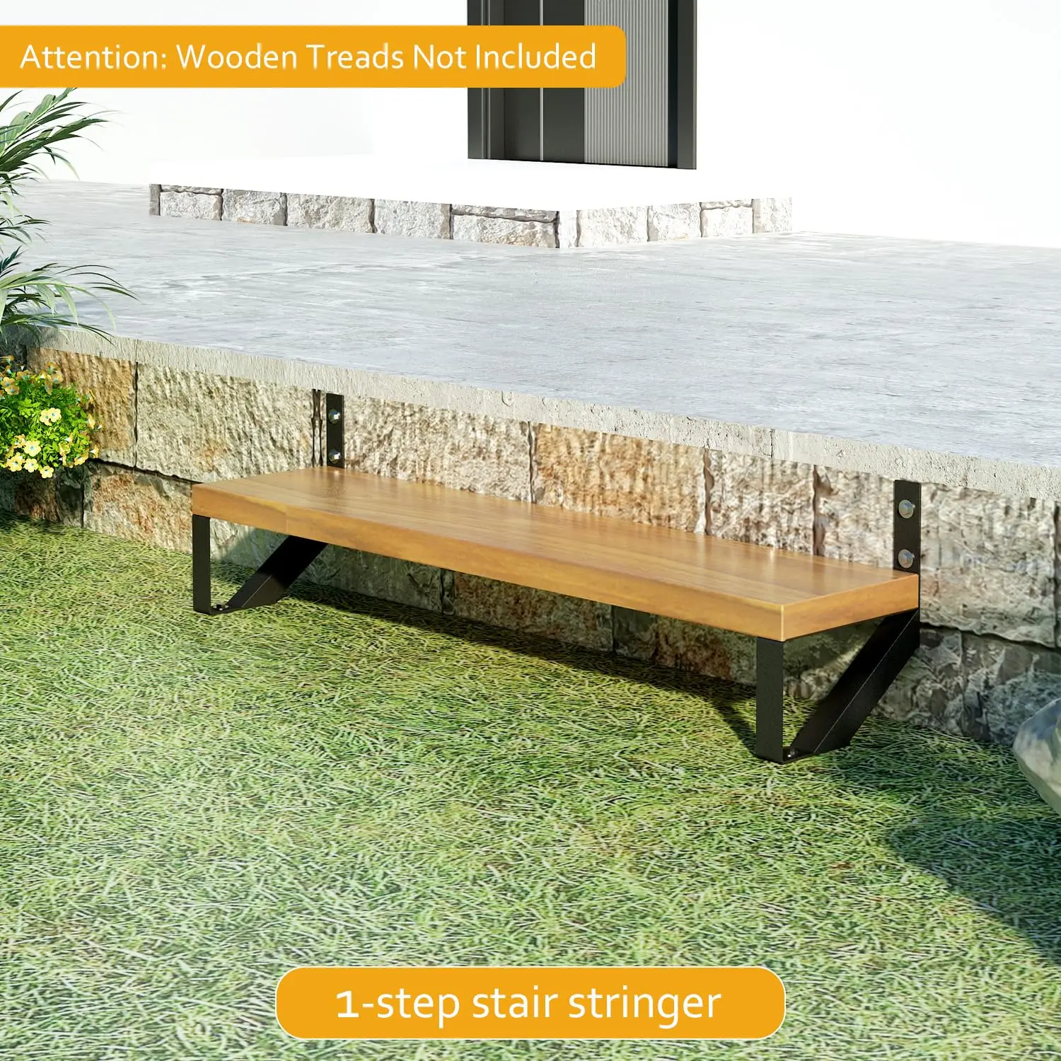 Стальной лестничный стрингер 1 шаг-2 шт.