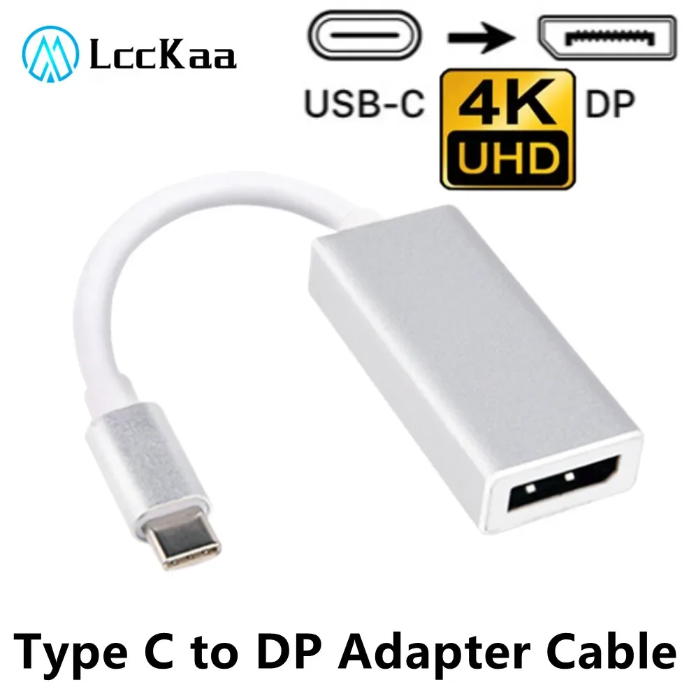 Type-C USB C to DP Adapter 4K Type C to Display Port Converter Plug and Play USB-C Monitor Video Projector Cable  for PC Laptop