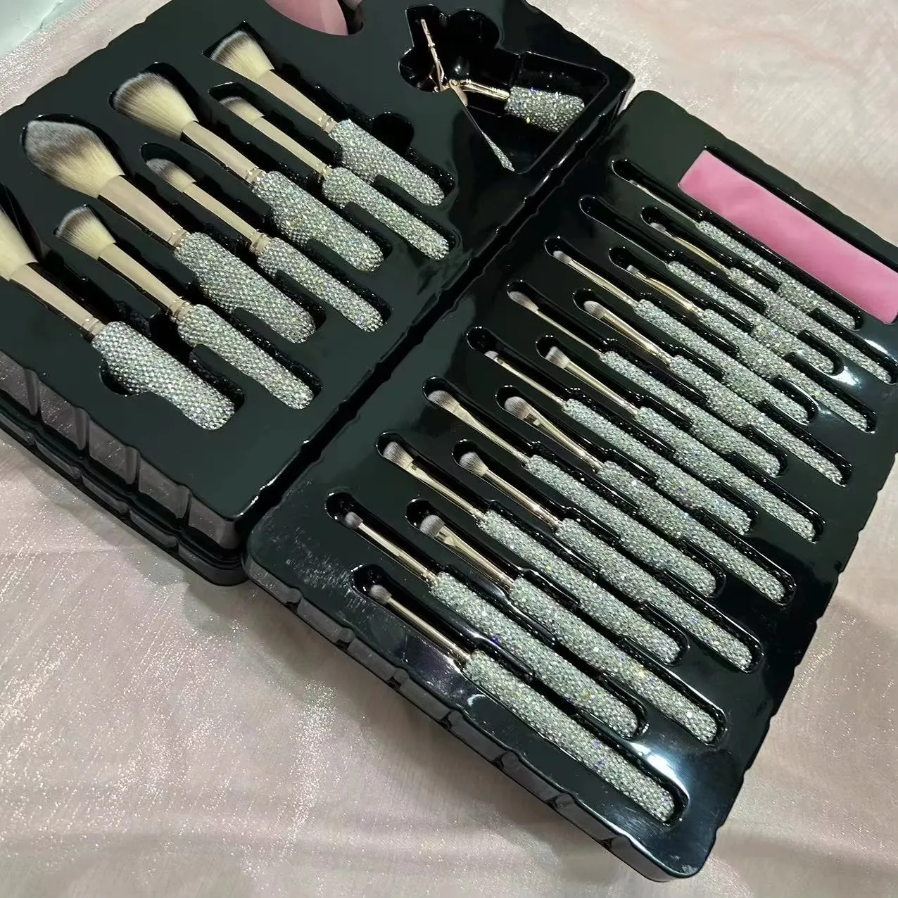 Makeup Tool Glitter 27 Bunch Silver Rhinestone Gorgeous Brush Set Shiny Makeup Brush