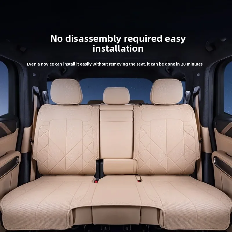 For BYD Formula Leopard 8 DENZA B8 Car Seat Covers Breathable Full Car Seat Cushion Protective Pad Leather Seat Protector