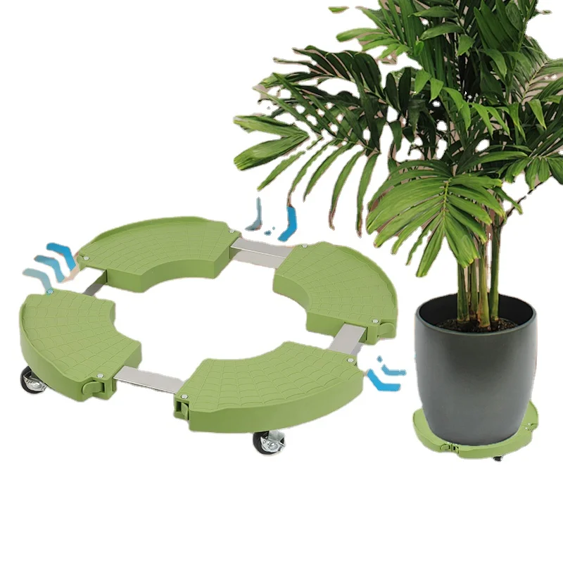 38-50cm Flexible Dia Flower Pot Mover Plastic Pot Tray Planter Mover Dollies Plastic Plant Pot