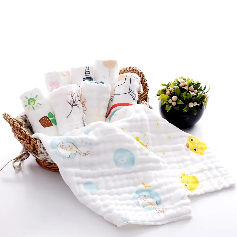 아기 수건 면 거즈 천 신생아 세안 슈퍼 부드러운 트림 천