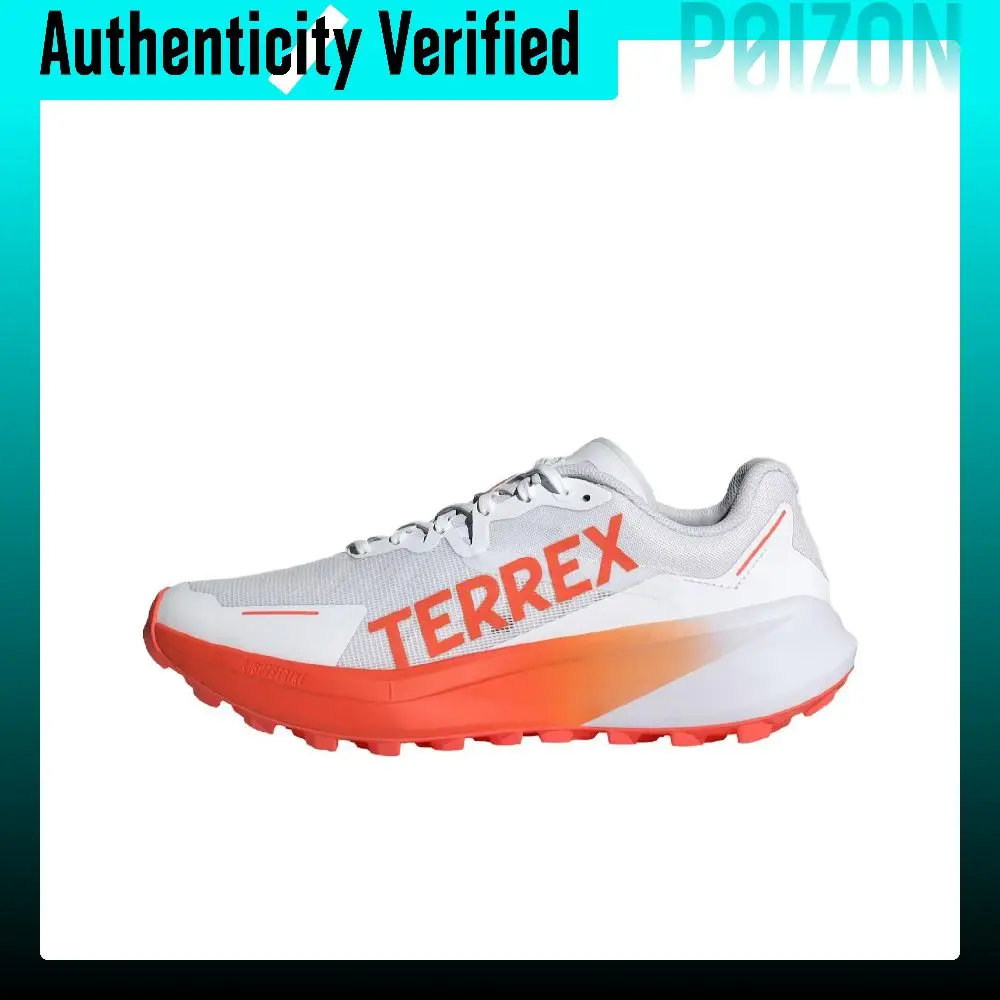 Adidas Terrex Agravic 3 Slip Resistant Abrasion Resistant Low top Running Shoes Men's White Orange JI0951