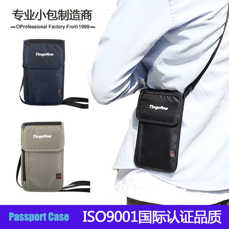 Travel Passport Case Multifunctional ID Holder Waterproof Passport Holder RFID-Blocking ID Pouch Overseas Neck Anti-Theft Wallet