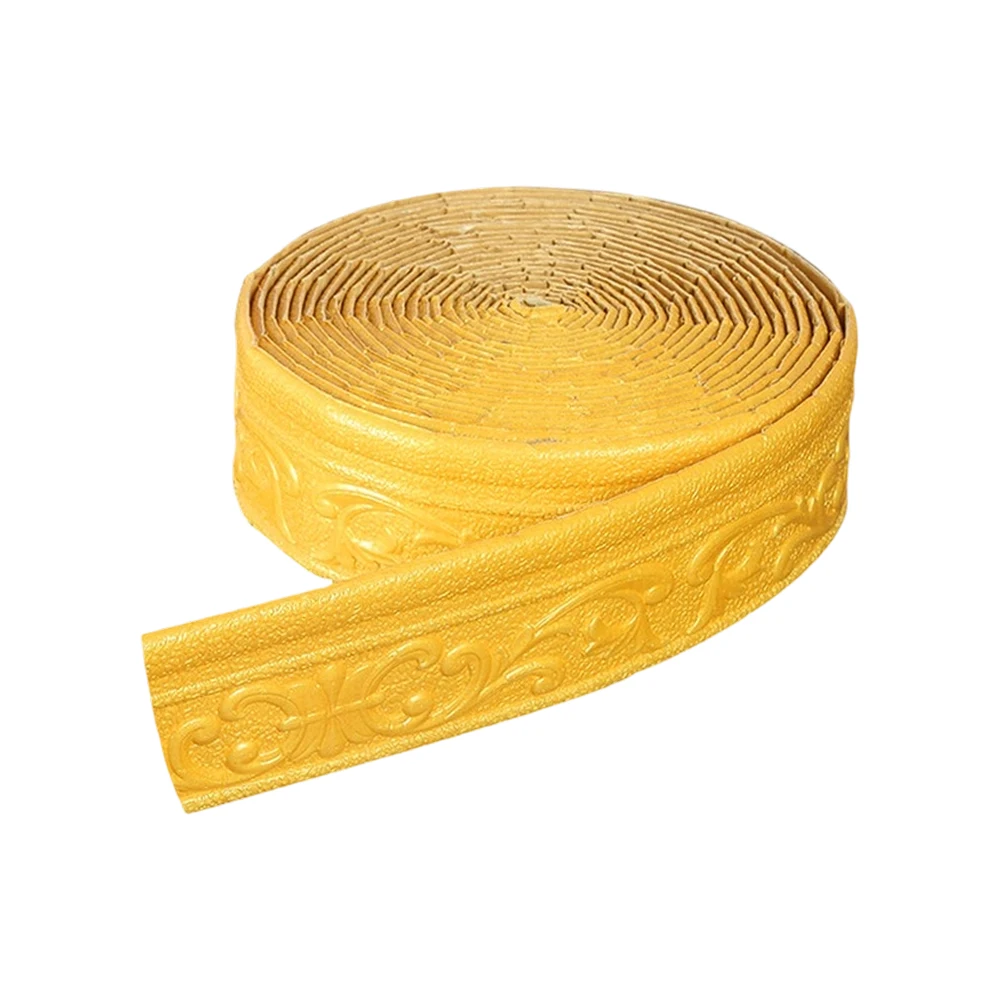 Flexible Self-Adhesive Wall Border Trim 10 m x 8 cm x 5 mm 3D Foam Wallpaper Edge Suitable for Smooth Applications