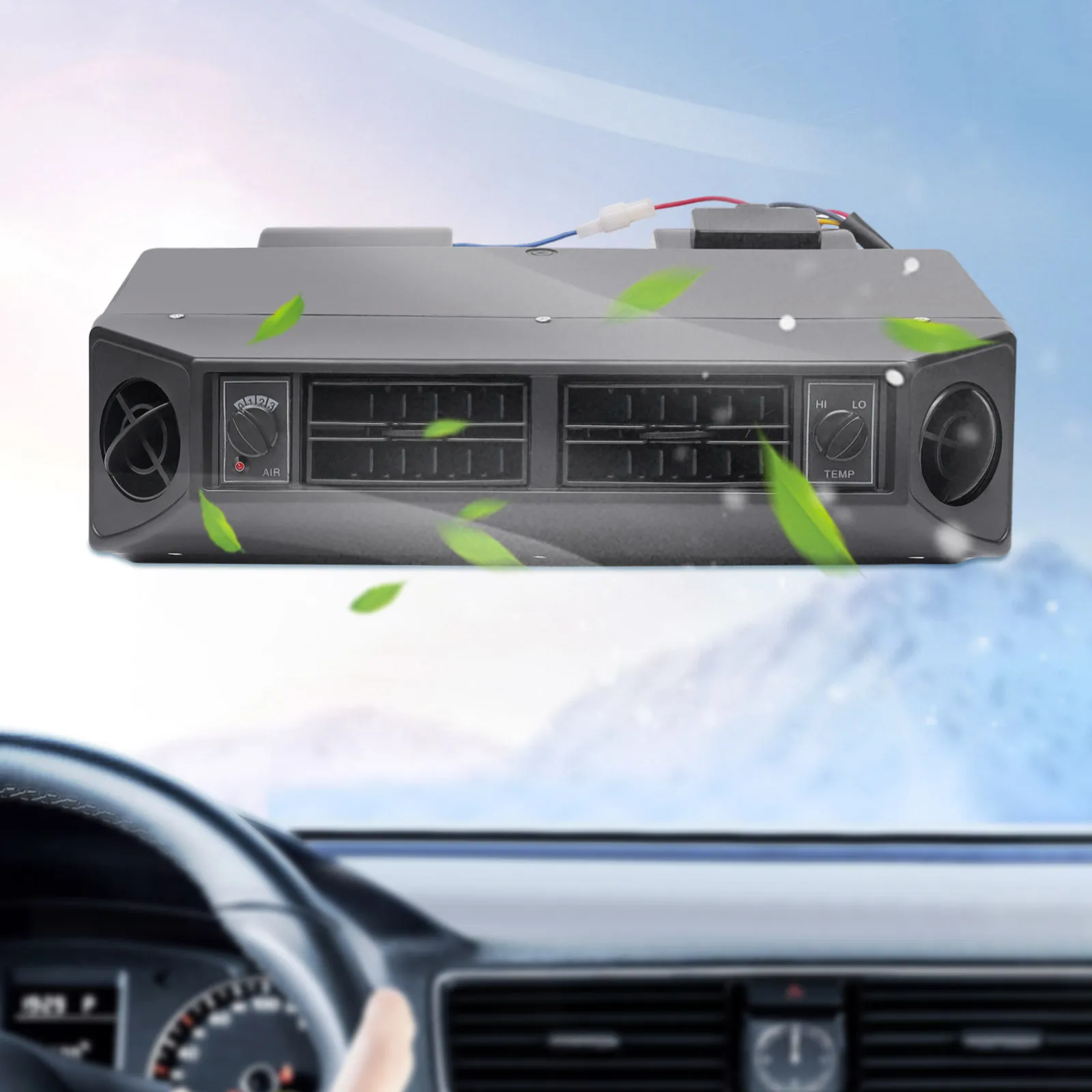 

Universal Car AC Evaporator, 12V Under Dash Heater & Cooler, 3 Speed Adjustable Fan, Compact ABS Construction for SUV Truck Van