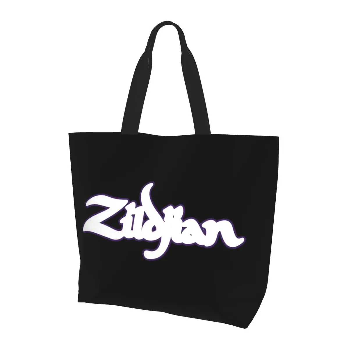 

Zildjian Logo S HTMLos Сумка для покупок Холщовая сумка на плечо большой вместимости Сумка для покупок Бакалея для женщин