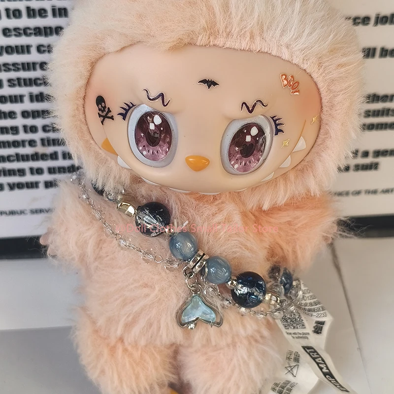 

For/Cloth Labubu Gorgeous Crystal Necklac Diamond Handbag Fashionable Jumpsuit Diy Modified Doll Same Necklace