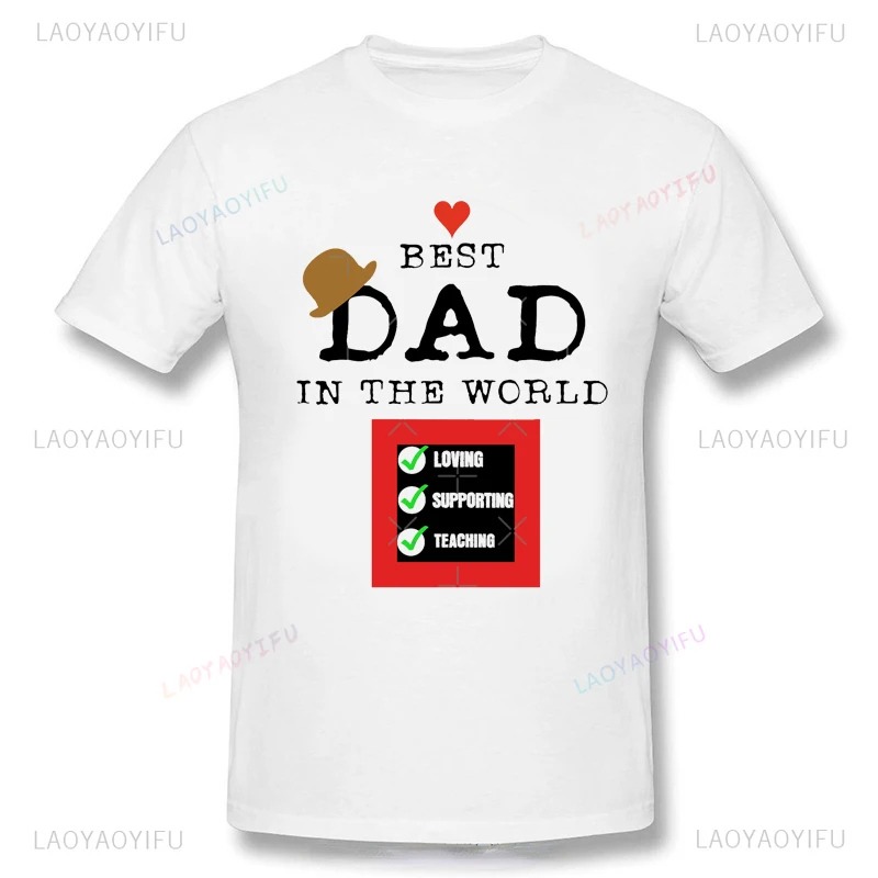 Super Papa Tshirt Fathers Day Gift New Black Dads Funny T-Shirt Best Dad Shirt Men Hipster Family Slogan Tee Shirt Cotton Tops