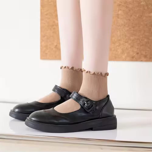 3 Pairs/Lot Cute Socks For Women New Japanese Style Breathable Girls Short Socks Kawaii Solid Socks Frilly Ruffle Socks Casual - Image 3