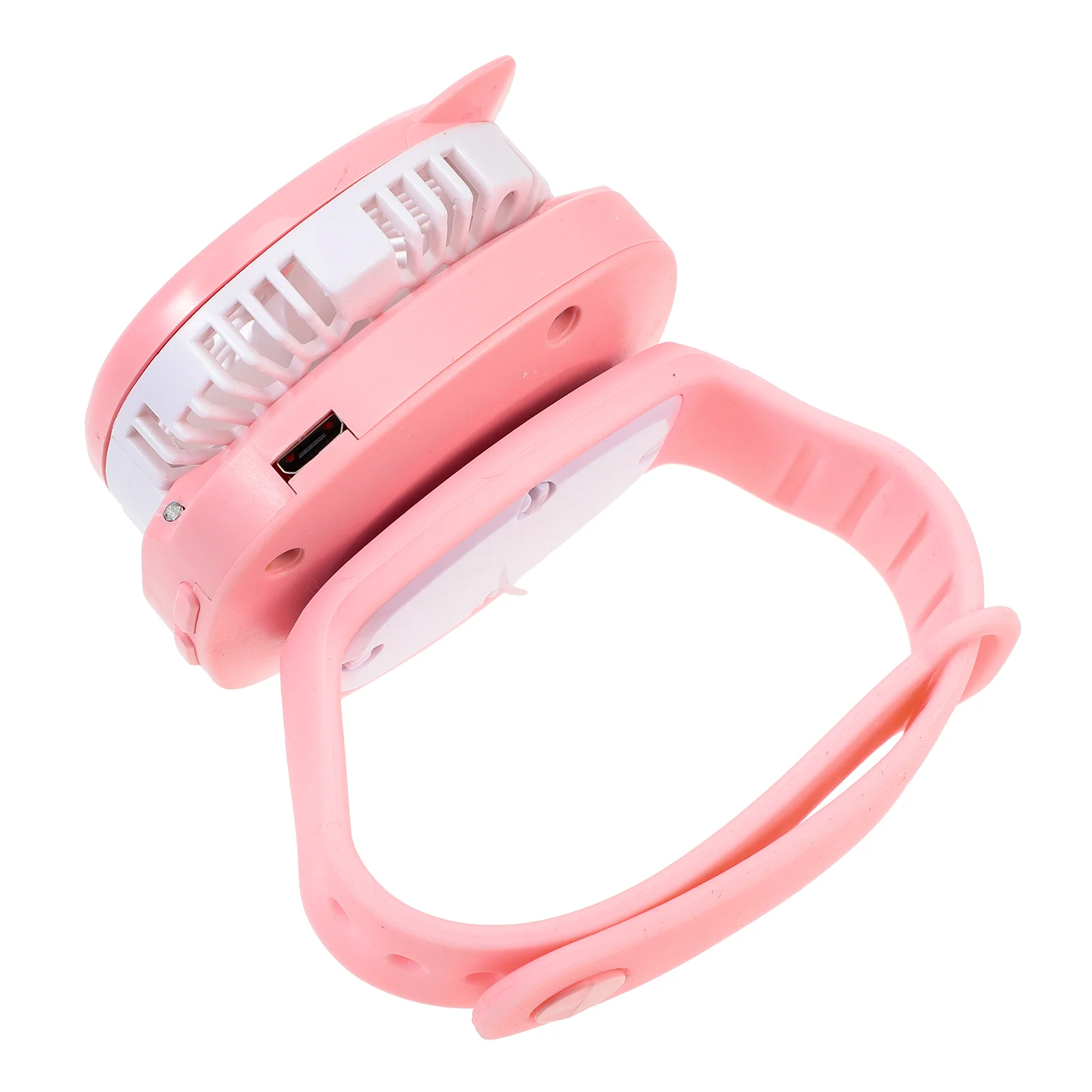 

Kids Cartoon Watch Fan Portable USB Rechargeable Wrist Strap Adjustable Miniature Cooling Fan Outdoor Use for Children