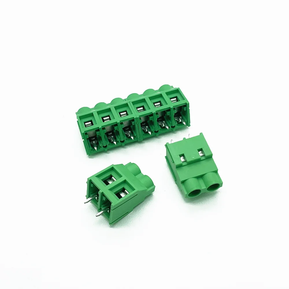 10pcs High Current Green PCB Terminal Block KF6.35mm 7.62mm 9.5mm Screw Type Connector 2P 3P 4P 30A Splice for Electronics