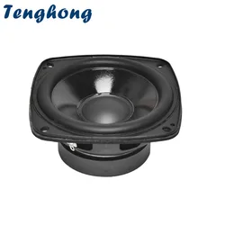 Tenghong 1pcs 3.5 Inch 4 Ohm 20W IPX5 Waterproof Full Range Bluetooth Speaker Unit Curved Rubber Edge 20 Core Home Theater Sound