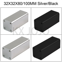 Aluminum Enclosure 32*32*80/100mm Integrated Case PCB Waterproof Box Instrument Electronic Project Protective Box Silver Black