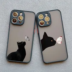 Cartoon Animal Cute Cat Phone Case For iPhone 17 11 Case iPhone 16 13 15 Pro Max Plus 12 14 Pro Max XS XR X Shockproof Cover