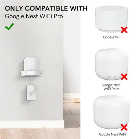 A62T-Google Nest WiFi Pro 벽 장착 브래킷 지능형 스피커 벽 보관 브래킷 베이스, 2 PCS