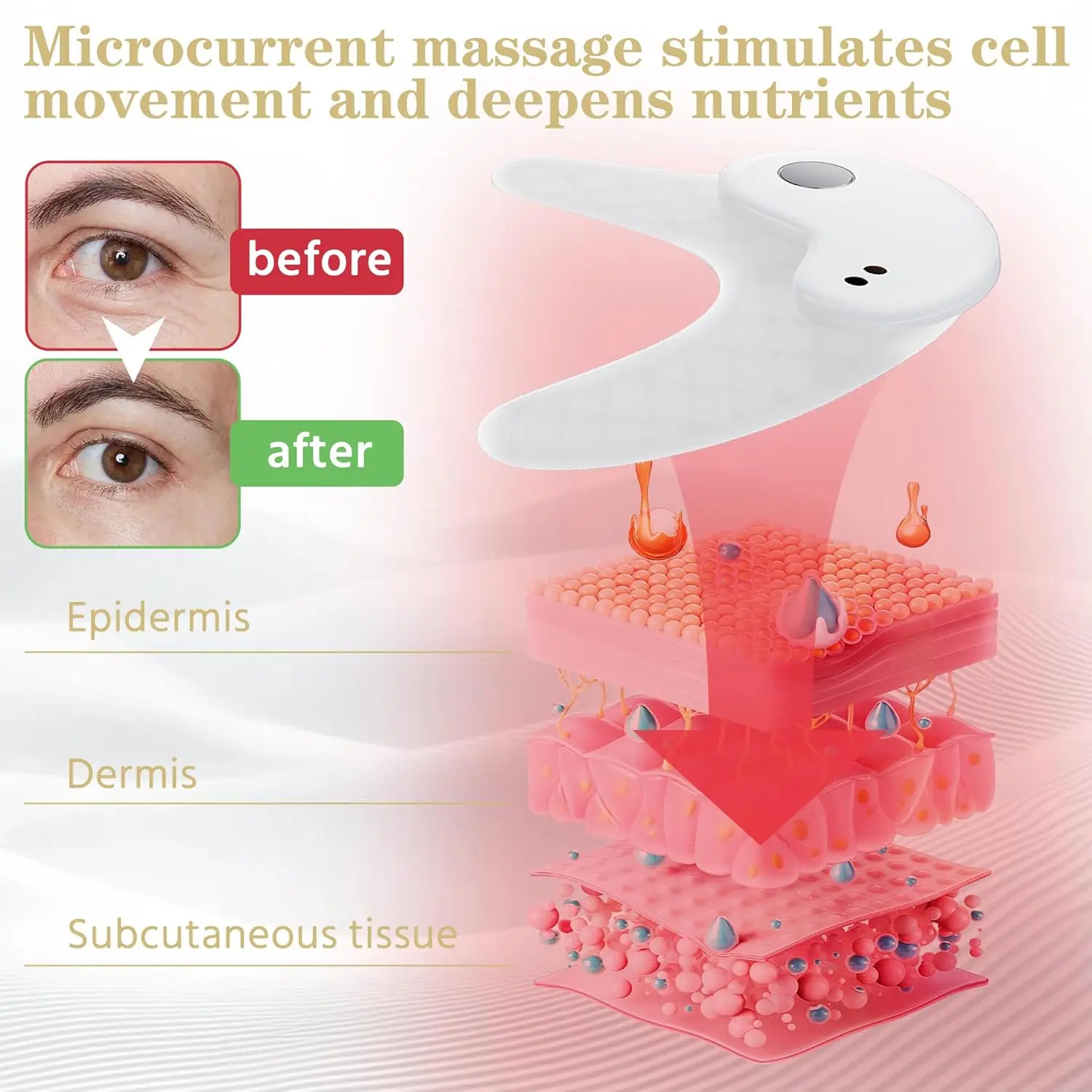 2025 venda quente outro uso doméstico ems micro corrente mini dispositivo de beleza dos olhos terapia de luz vermelha sob os olhos massageador remendos instrumento