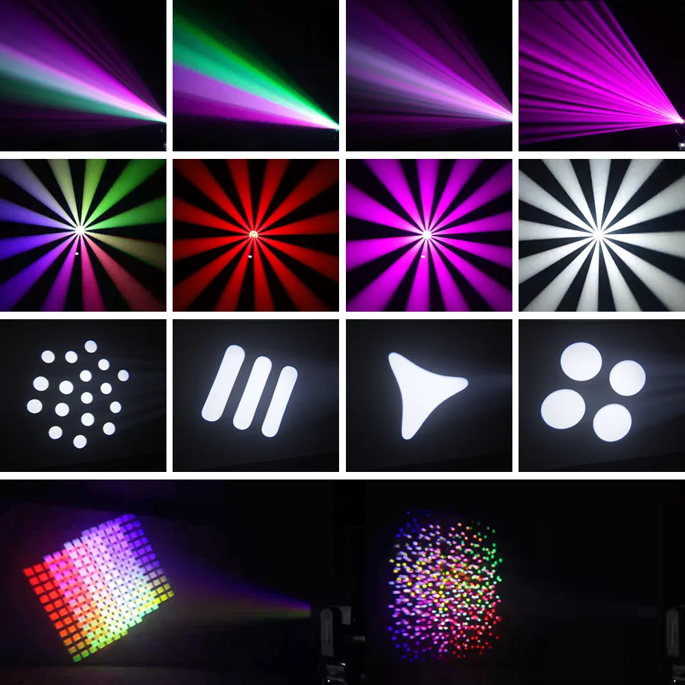 YUER LED 330 واط 3IN1 ضوء الرأس المتحرك 13 ألوان 14 Gobos 9 أنماط 8 + 6 أقراص المنشور التركيز بقعة ستروب تأثير DMX512 ل DJ ديسكو