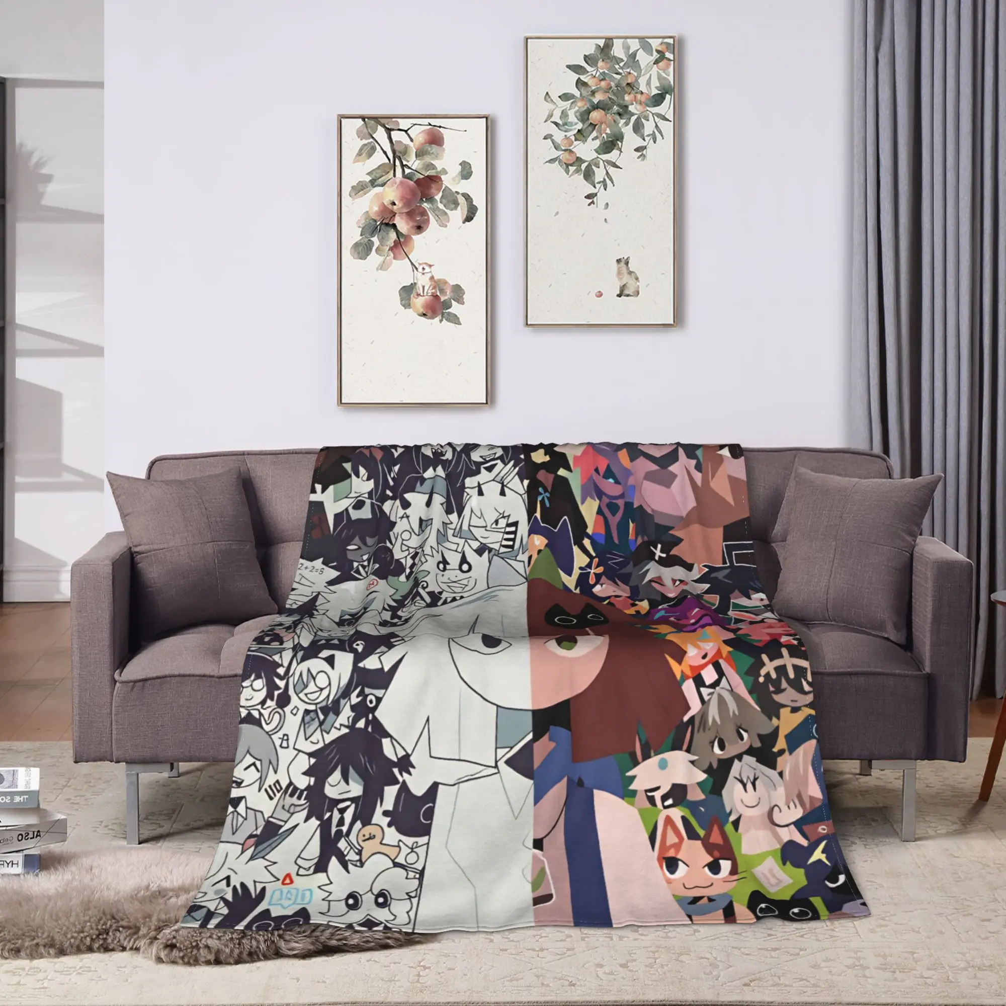 Fundamental Paper Education Anime Soft Blankets  Travel Plush Bedding Throws Print Bedroom Flannel Bedspread Sofa Bed Cover