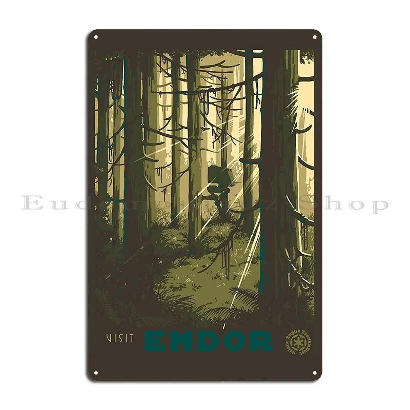 Visit Endor Metal Signs Design Design Funny Pub Classic Tin Sign Poster