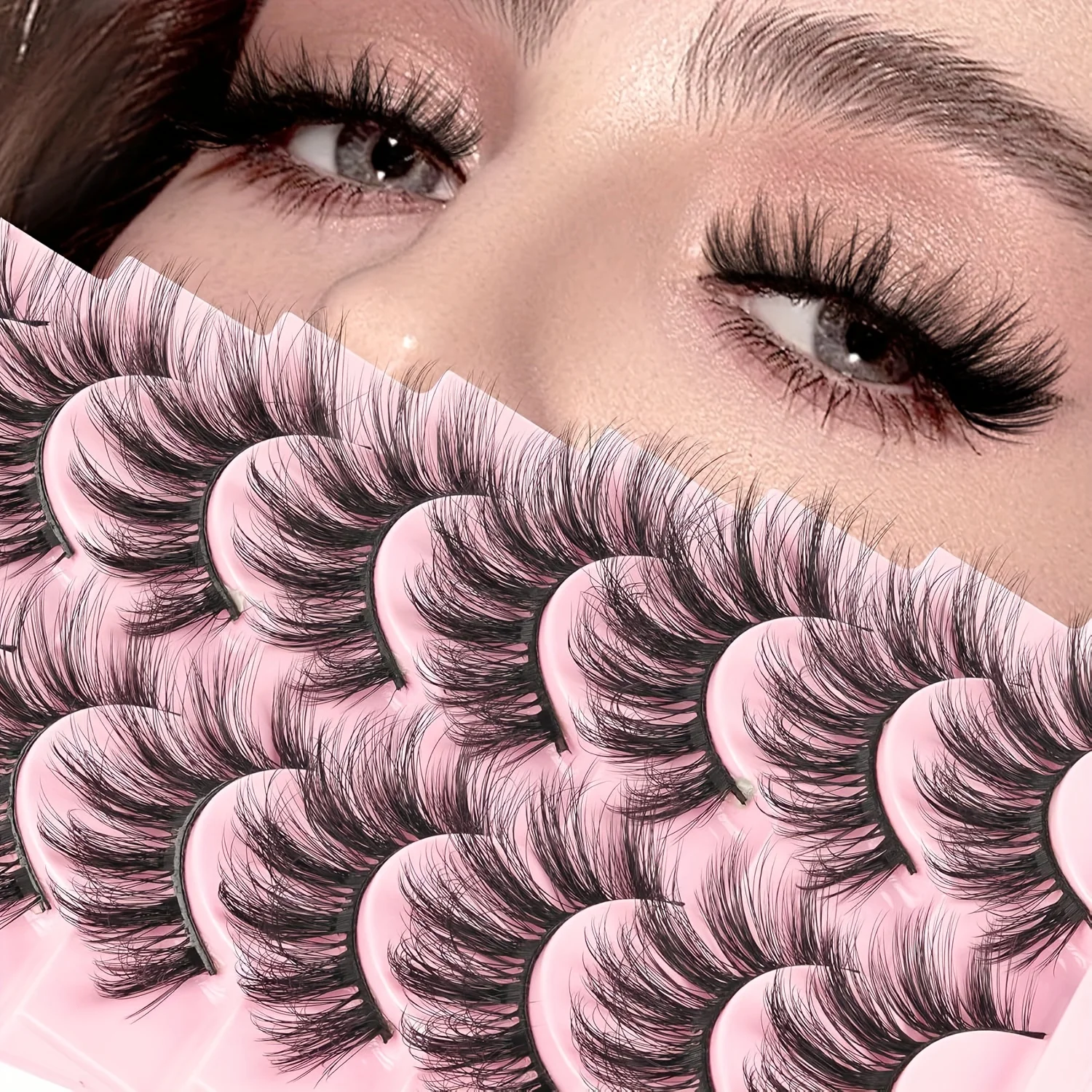 8 paia di ciglia 3D visone Full Strip ciglia di visone artificiale all'ingrosso ciglia finte naturali all'ingrosso trucco W3 W4 W6 W8 G72 Y51