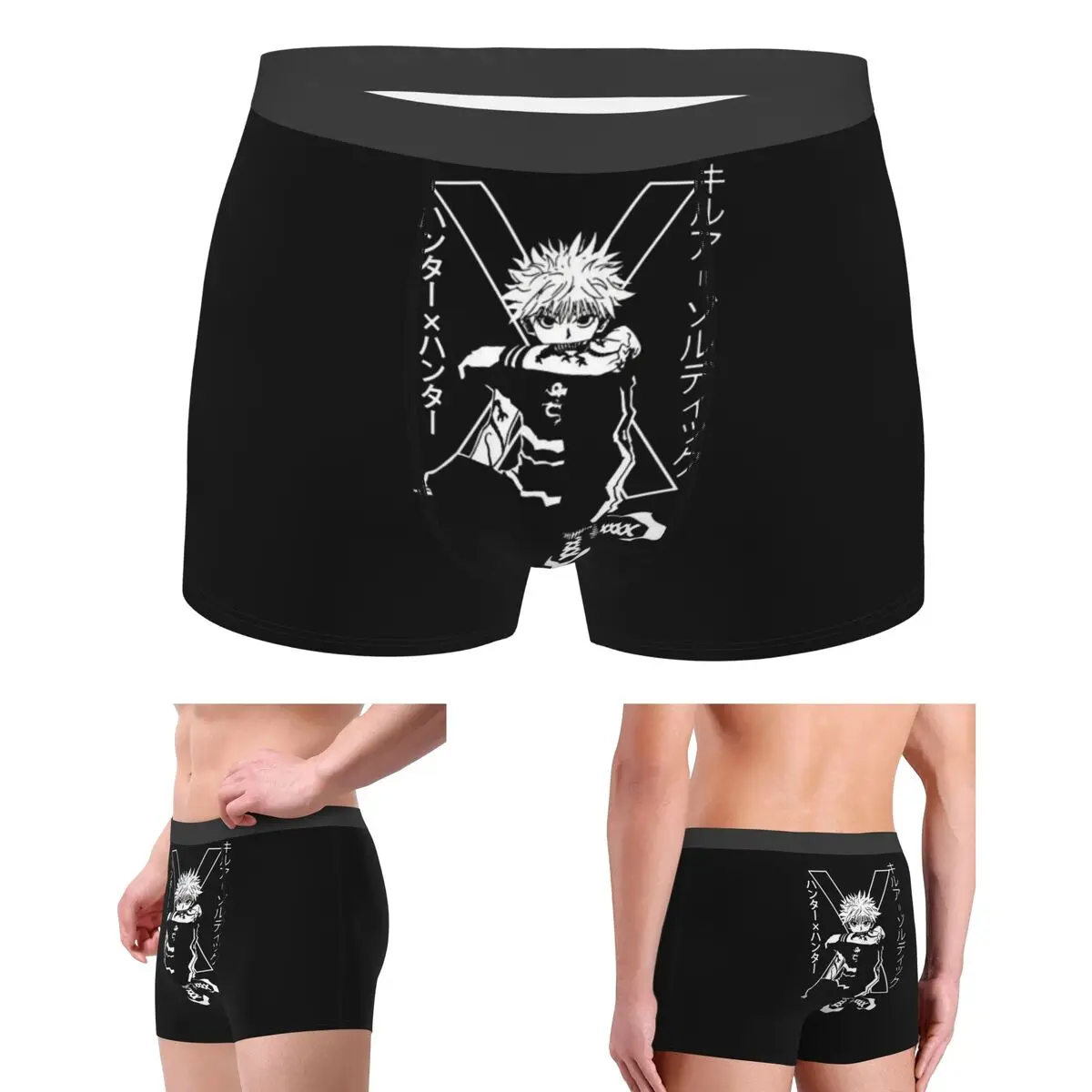 

Трусы-боксеры, шорты Killua Zoldyck, аниме HXH Hunter X Hunter, мужские дышащие трусы для Homme, мужской подарок бойфренду