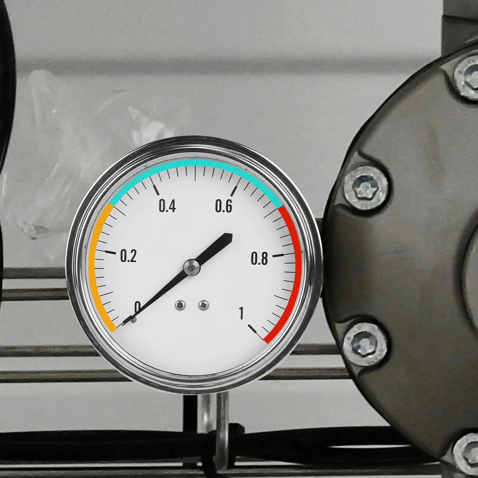 3Sheets Pressure Instrument Identification Labels Vibrant Color Coded Gauge Decals with Arc Markers for Quick Visual Pressure