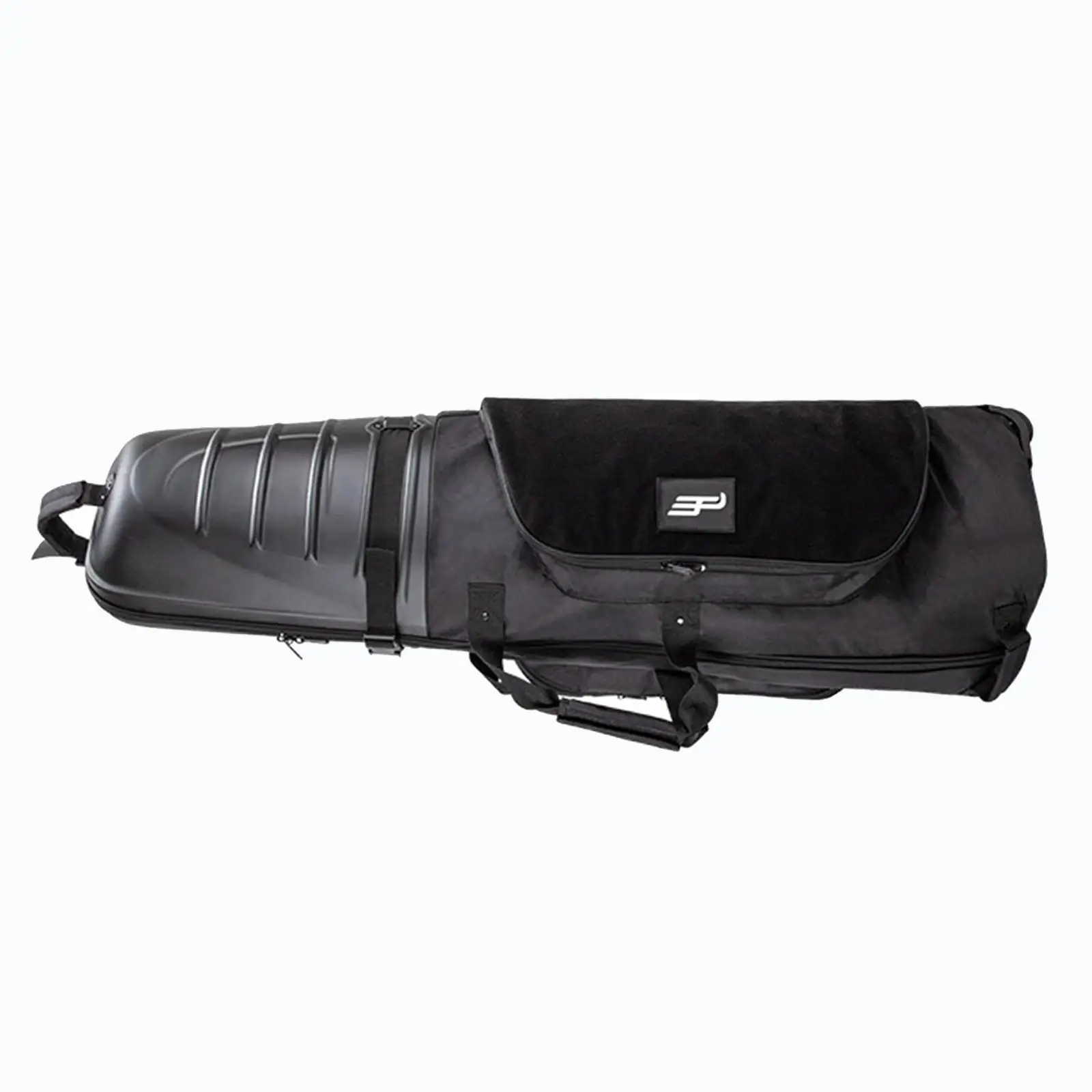 Black Golf Travel Storage Bag, Hard Shell Top, Durable, Easy to Maneuver