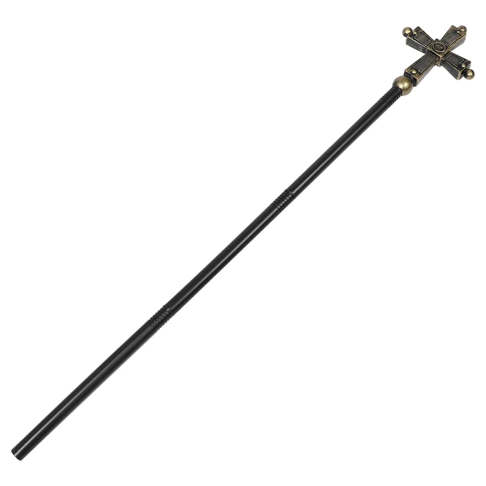 

Cross Scepter Props Saint Costume Accessory Religious Apparel Halloween Plastic Wizard Cosplay Staff Ideal Size Versatile Use