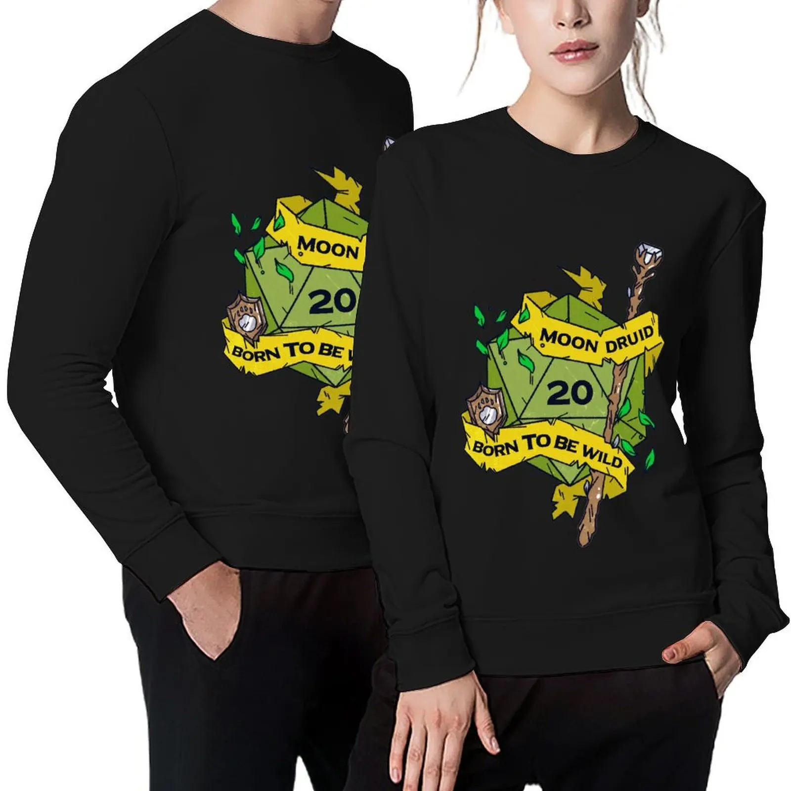 

Tabletop RPG Moon Druid - Born To Be Wild Pullover japanese style fashion men mens clothes hooded sweatshirts