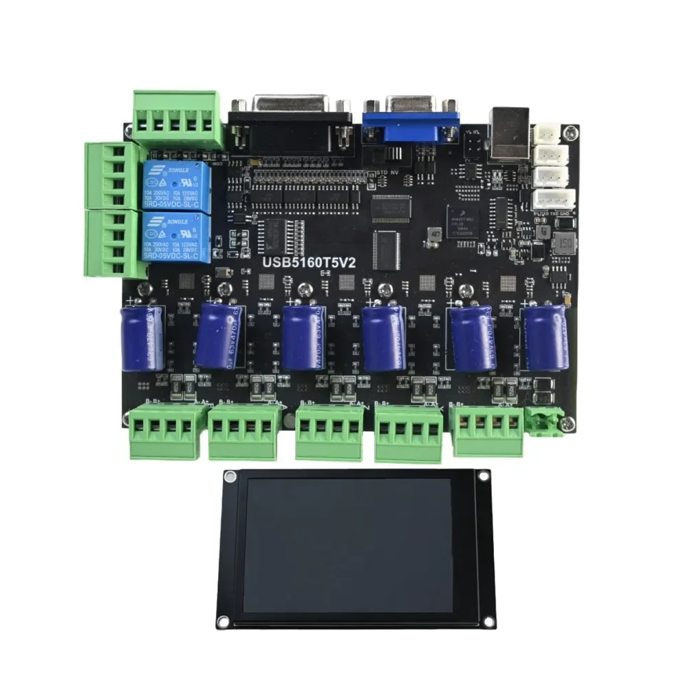 Integrated Control Panels USB5160 Mach3 Motion Control Card With ICD Display USB Mach3 Controller Board 3/4/5/6 Axis