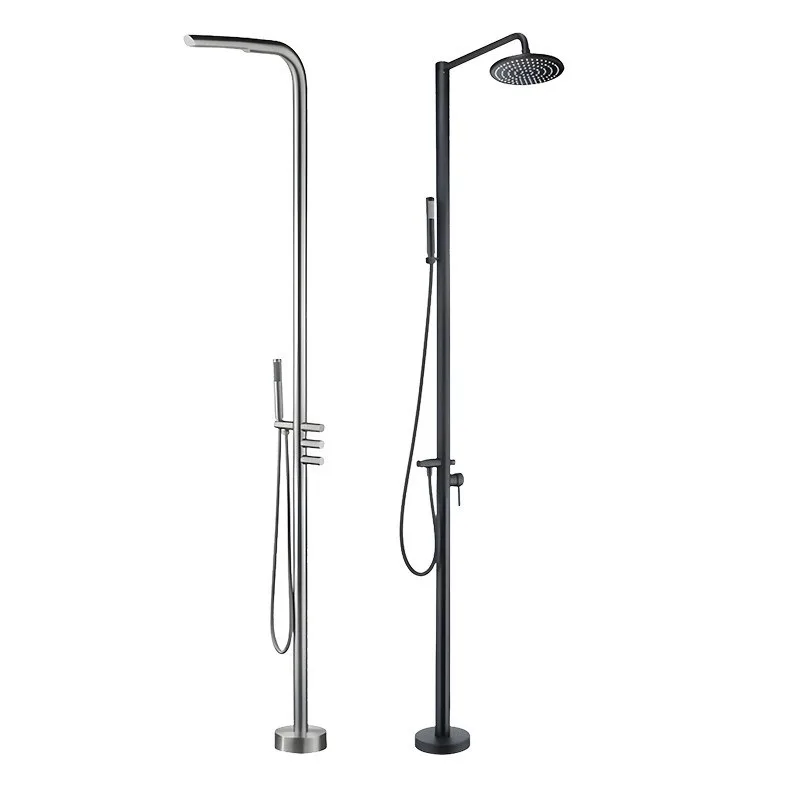 

Outdoor shower swimming pool floor-to-ceiling shower head 304 stainless steel standing outdoor shower