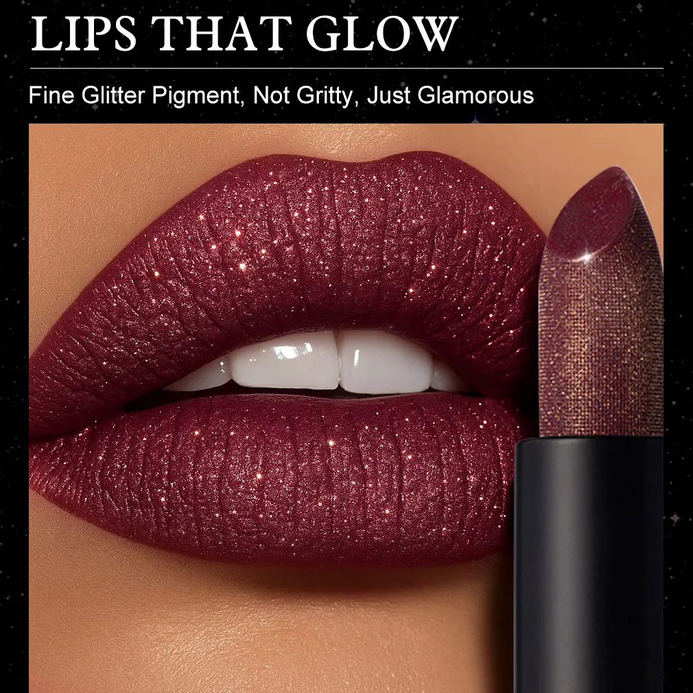 ลิปสติกไดมอนด์ ชิมเมอร์—ลิปบาล์มเนื้อเมทัลลิกสุดตระการตา ไม่เหนียวเหนอะหนะ และติดทนนาน