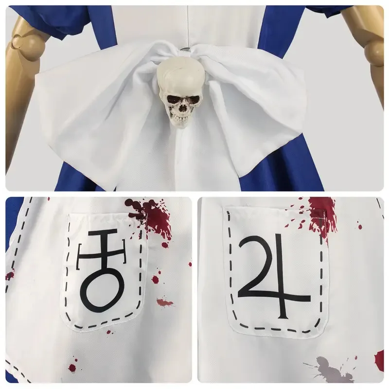 AIAI 2025Game : Madness Returns Cosplay Costume Alice Maid Dress Uniform Adult Women Halloween Carnival Party Clothes Set