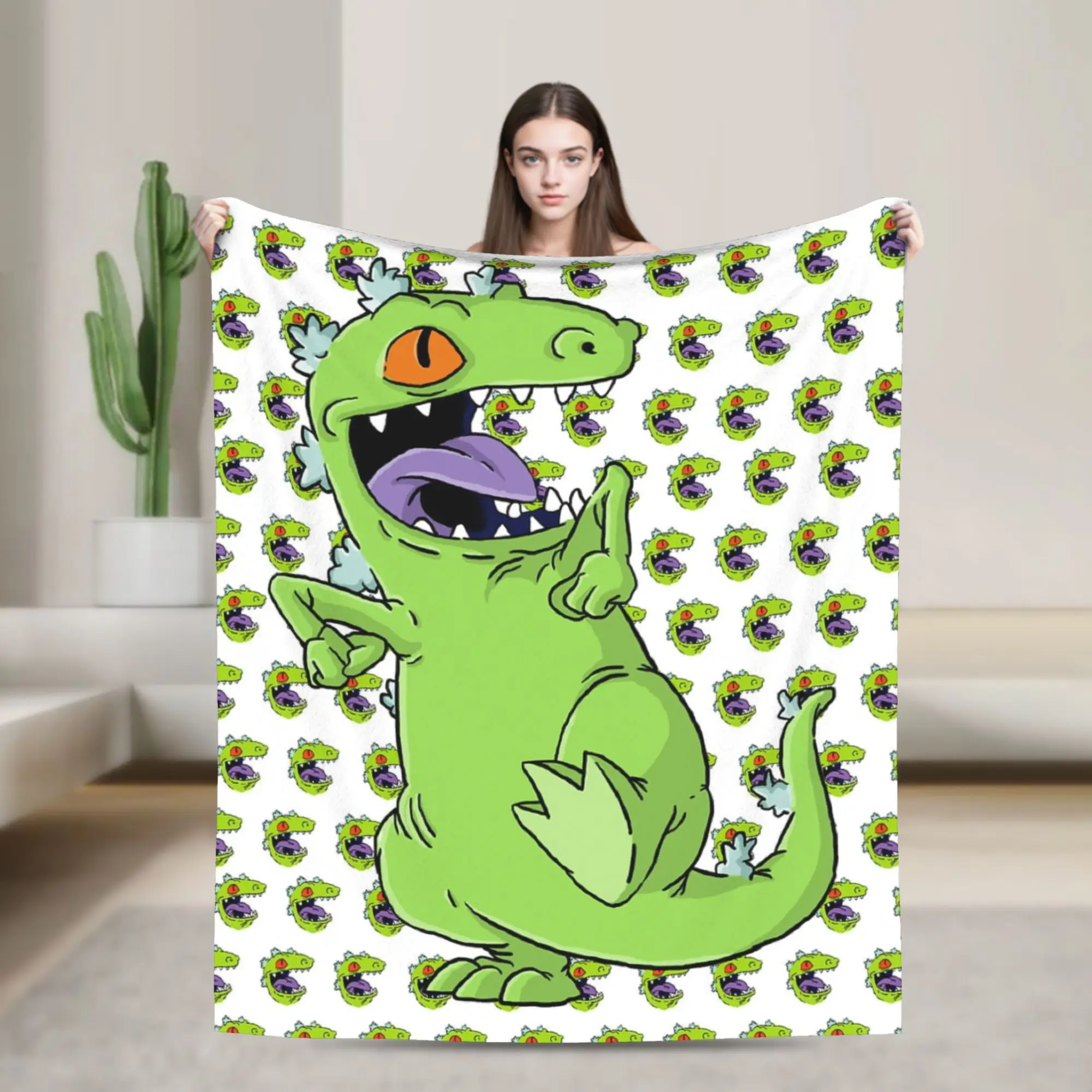 Rugrats Cartoon Warm Soft Blanket  Camping Plush Throw Blanket Fashion Home Decor Flannel Bedspread Sofa Bed Cover